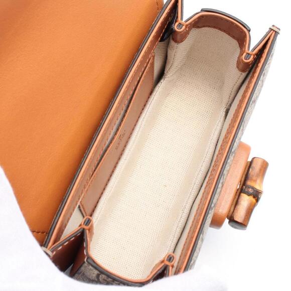 GUCCI Brown Leather Bamboo Fanny Pack - Picture 4 of 6